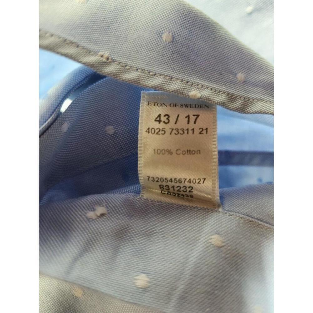 ETON BLUE COTTON MEN'S Luxury DRESS SHIRT-SIZE 43/17 - Picture 5 of 9